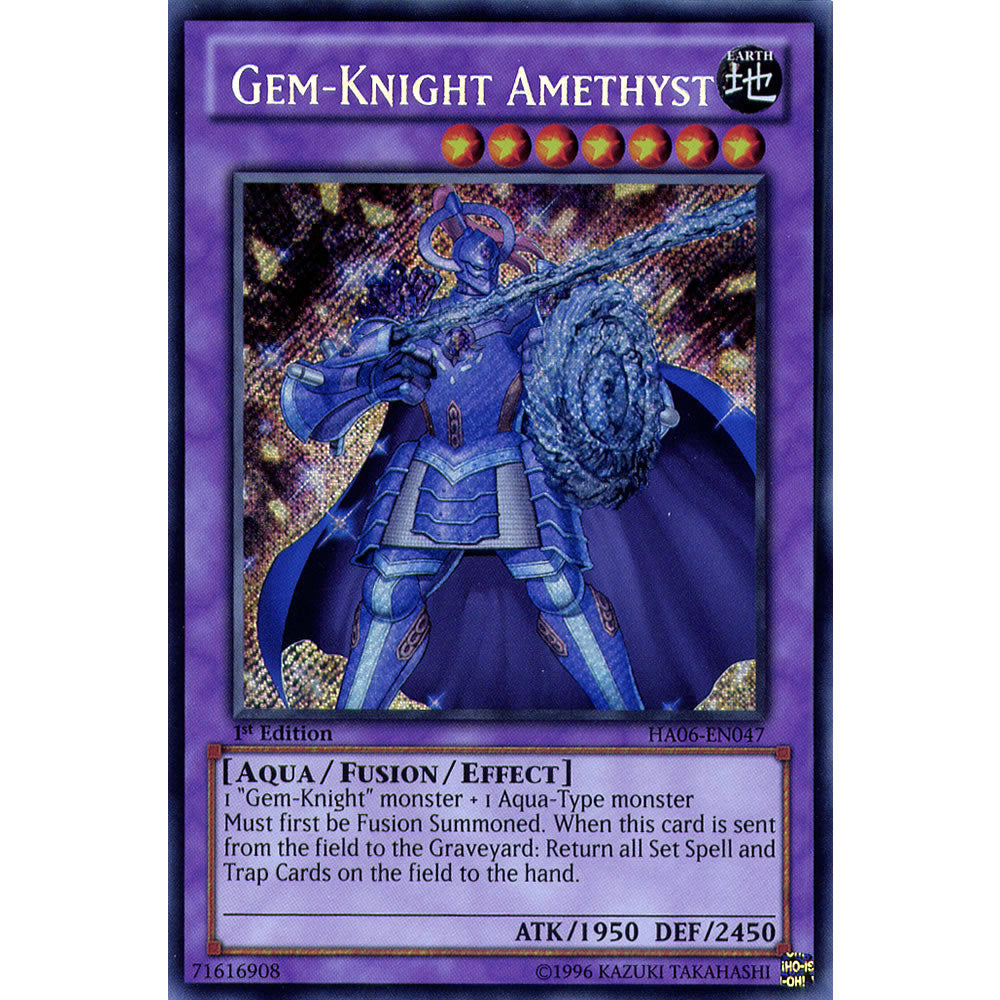 Gem-Knight Amethys HA06-EN047 Yu-Gi-Oh! Card from the Hidden Arsenal 6: Omega Xyz Set