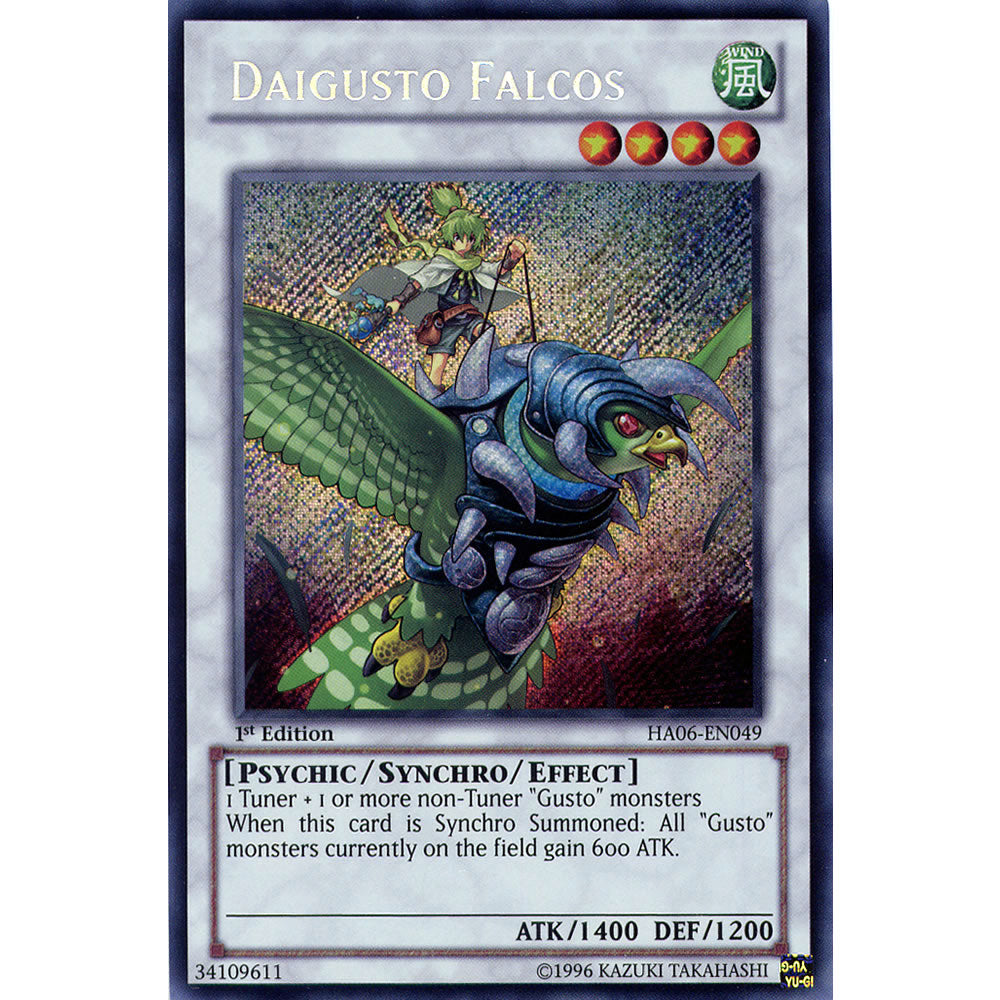 Daigusto Falcos HA06-EN049 Yu-Gi-Oh! Card from the Hidden Arsenal 6: Omega Xyz Set