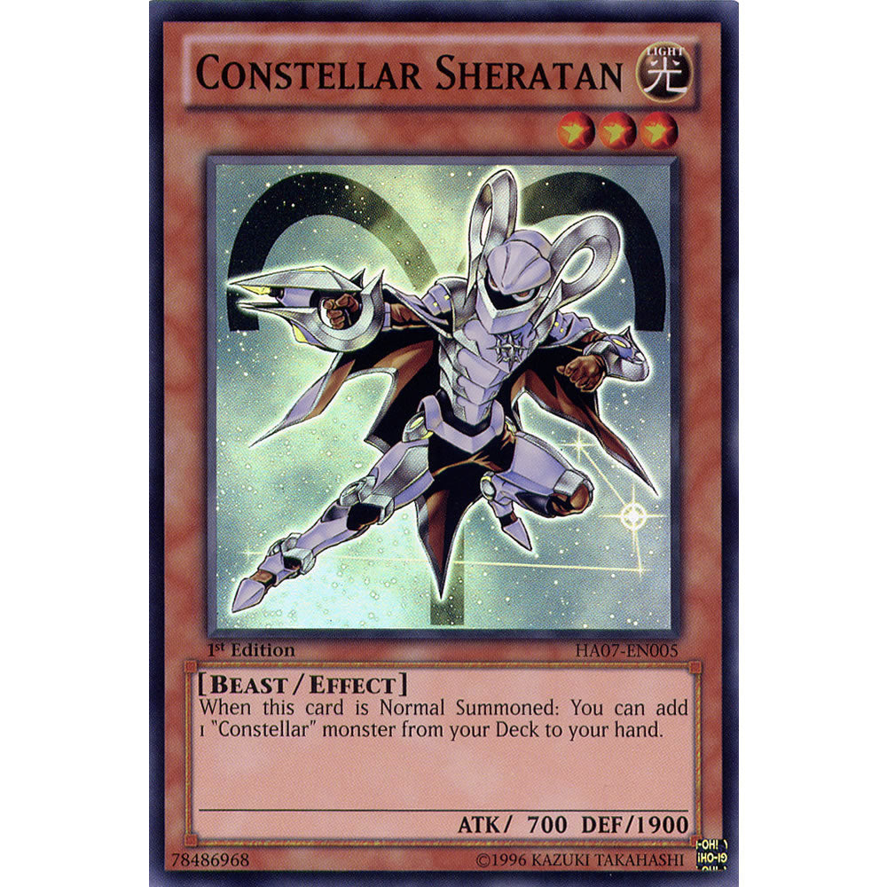 Constellar Sheratan HA07-EN005 Yu-Gi-Oh! Card from the Hidden Arsenal 7: Knight of Stars Set