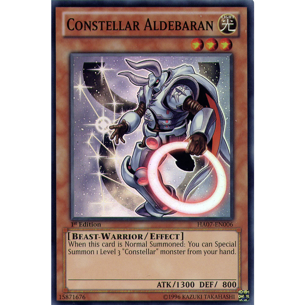 Constellar Aldebaran HA07-EN006 Yu-Gi-Oh! Card from the Hidden Arsenal 7: Knight of Stars Set