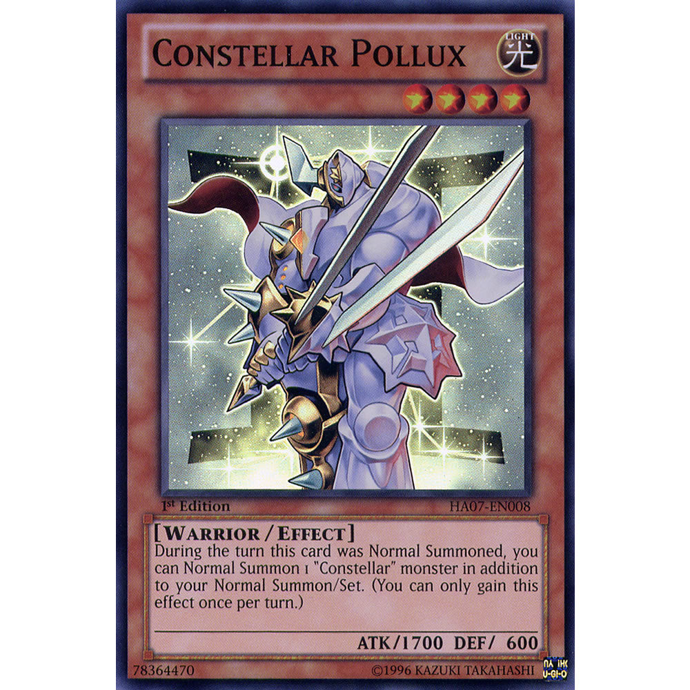 Constellar Pollux HA07-EN008 Yu-Gi-Oh! Card from the Hidden Arsenal 7: Knight of Stars Set