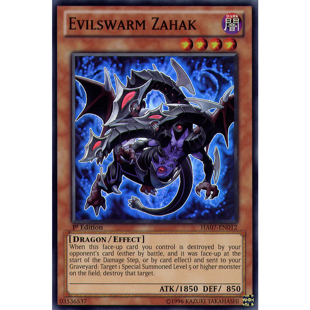 Evilswarm Zahak HA07-EN012 Yu-Gi-Oh! Card from the Hidden Arsenal 7: Knight of Stars Set