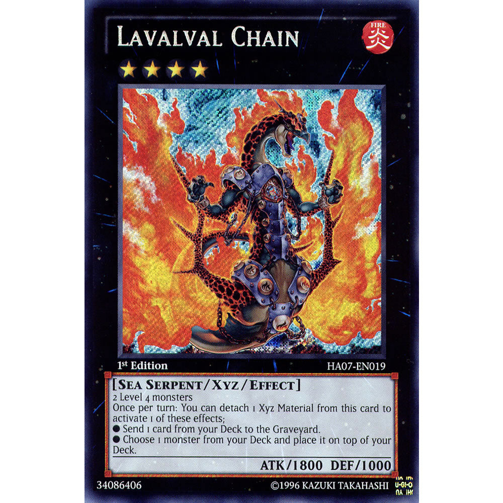 Lavalval Chain HA07-EN019 Yu-Gi-Oh! Card from the Hidden Arsenal 7: Knight of Stars Set