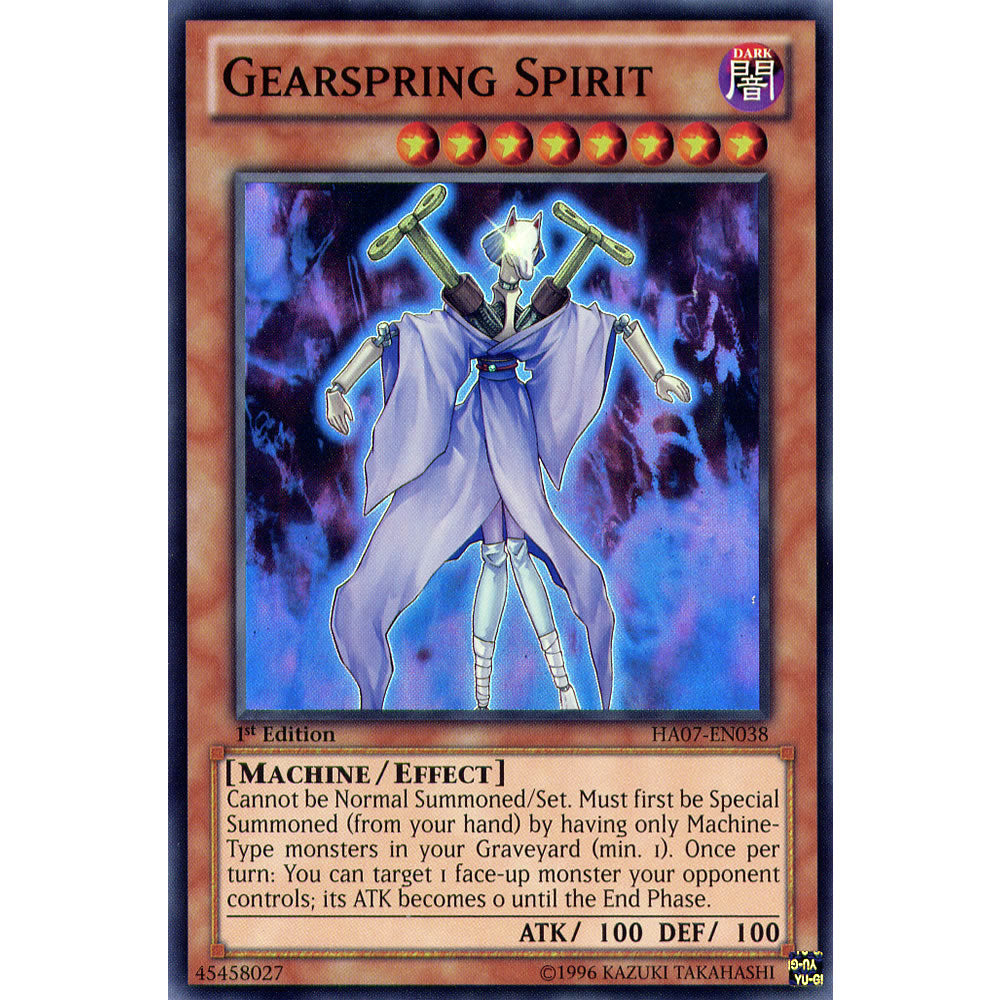 Gearspring Spirit HA07-EN038 Yu-Gi-Oh! Card from the Hidden Arsenal 7: Knight of Stars Set