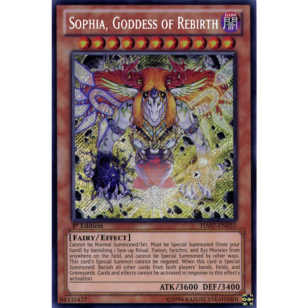 Sophia, Goddess of Rebirth HA07-EN055 Yu-Gi-Oh! Card from the Hidden Arsenal 7: Knight of Stars Set