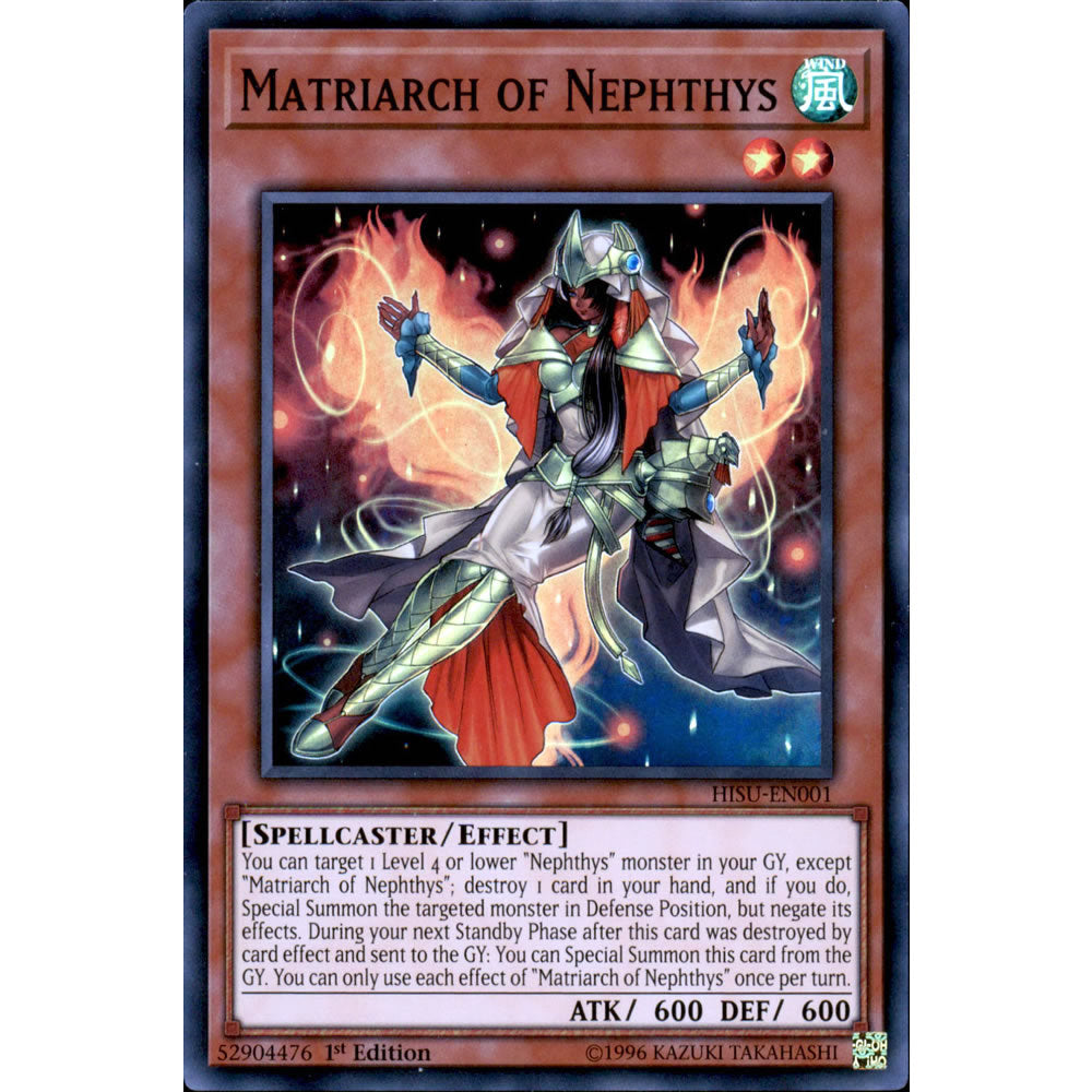 Matriarch of Nephthys HISU-EN001 Yu-Gi-Oh! Card from the Hidden Summoners Set