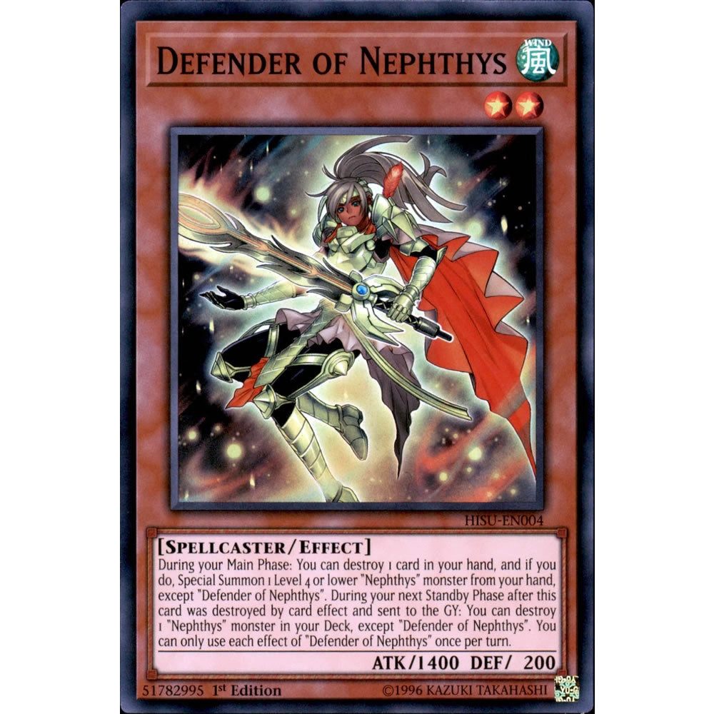 Defender of Nephthys HISU-EN004 Yu-Gi-Oh! Card from the Hidden Summoners Set