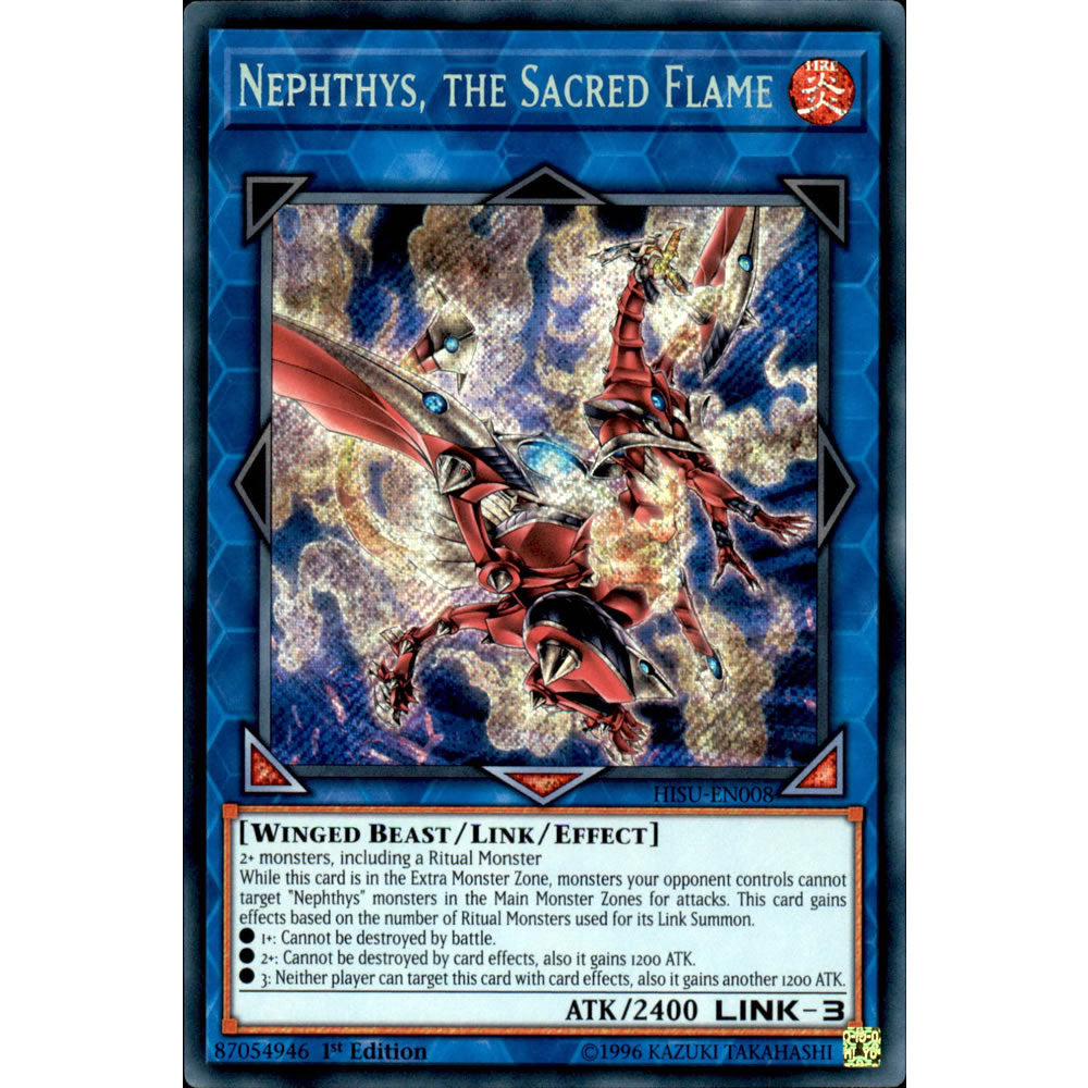 Nephthys, the Sacred Flame HISU-EN008 Yu-Gi-Oh! Card from the Hidden Summoners Set