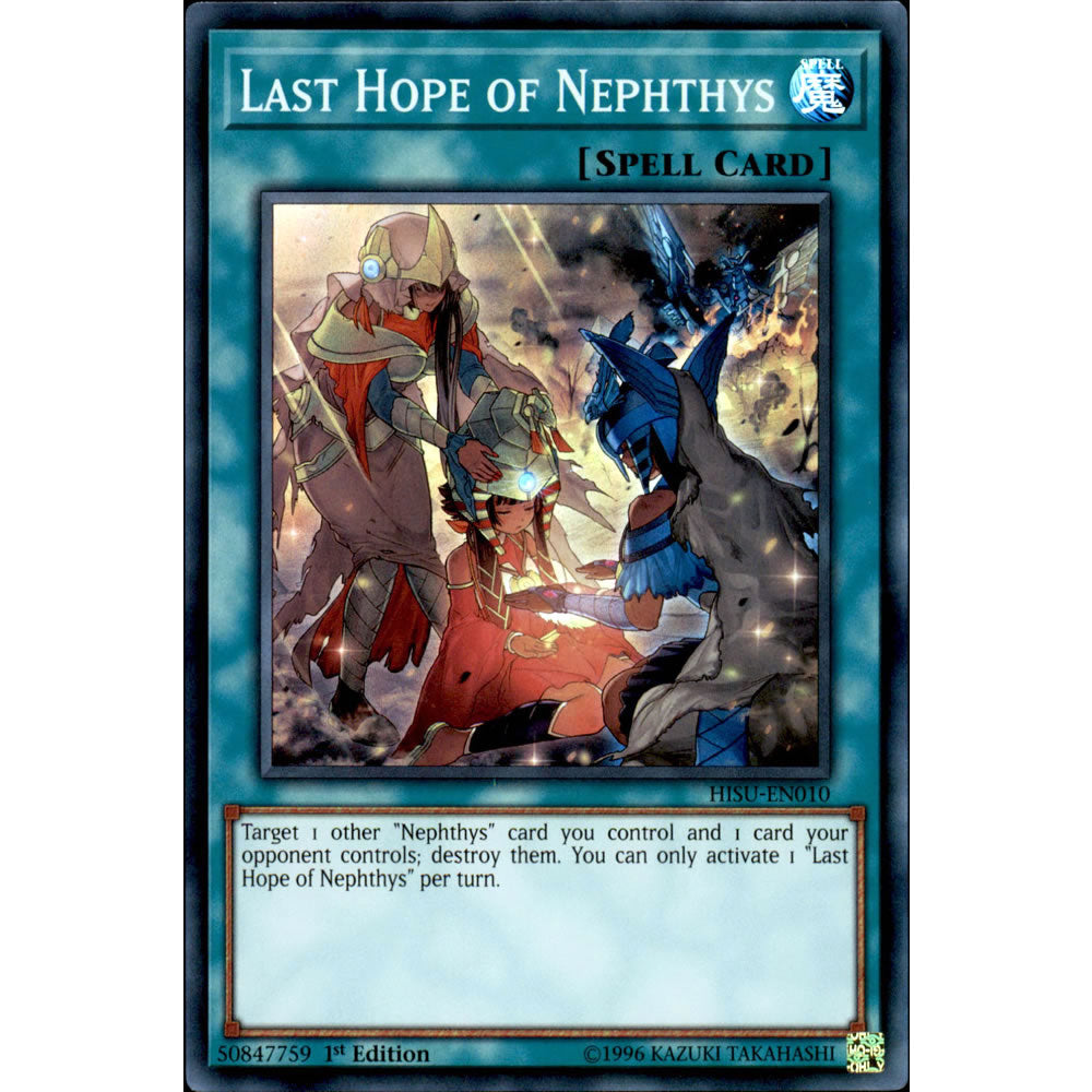 Last Hope of Nephthys HISU-EN010 Yu-Gi-Oh! Card from the Hidden Summoners Set