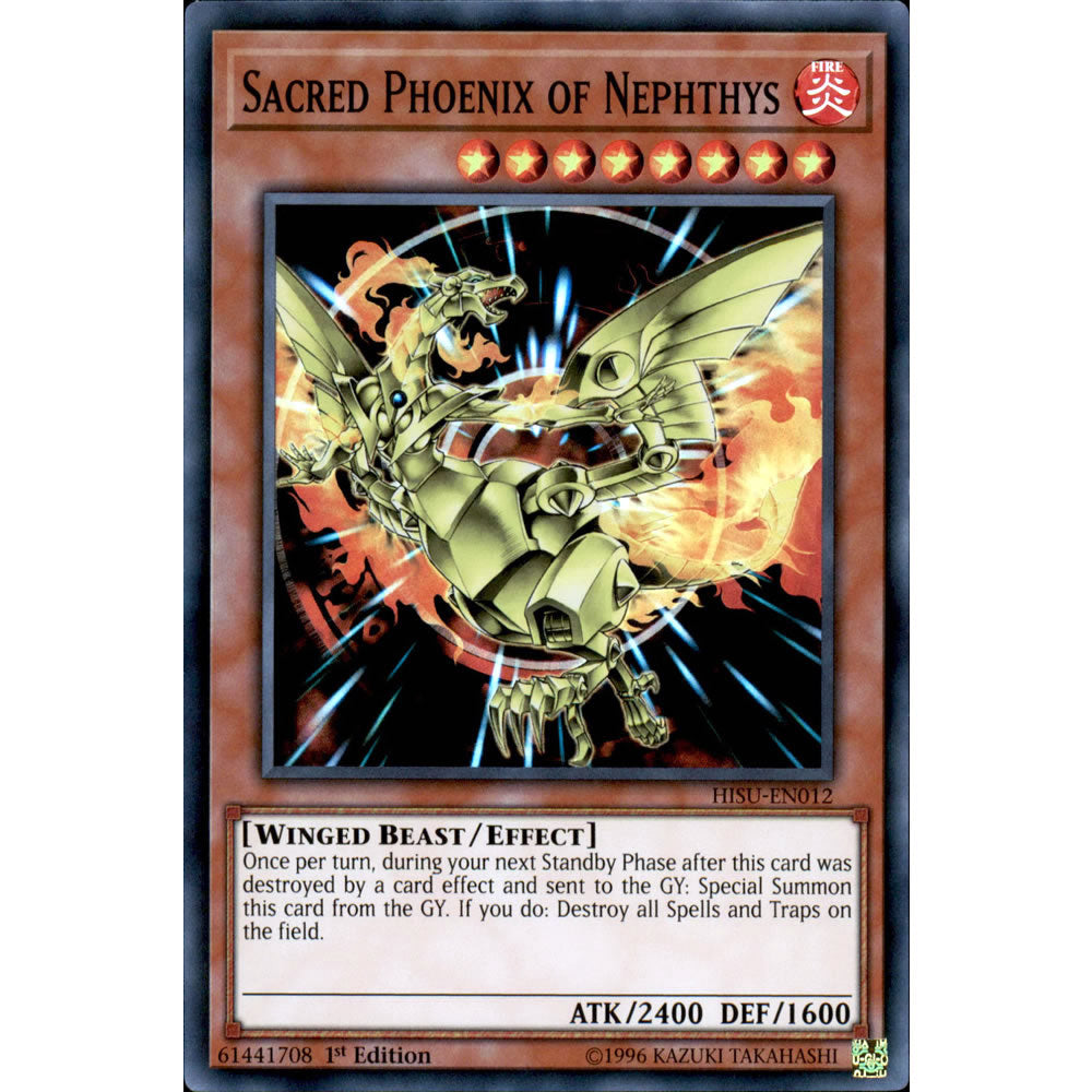 Sacred Phoenix of Nephthys HISU-EN012 Yu-Gi-Oh! Card from the Hidden Summoners Set
