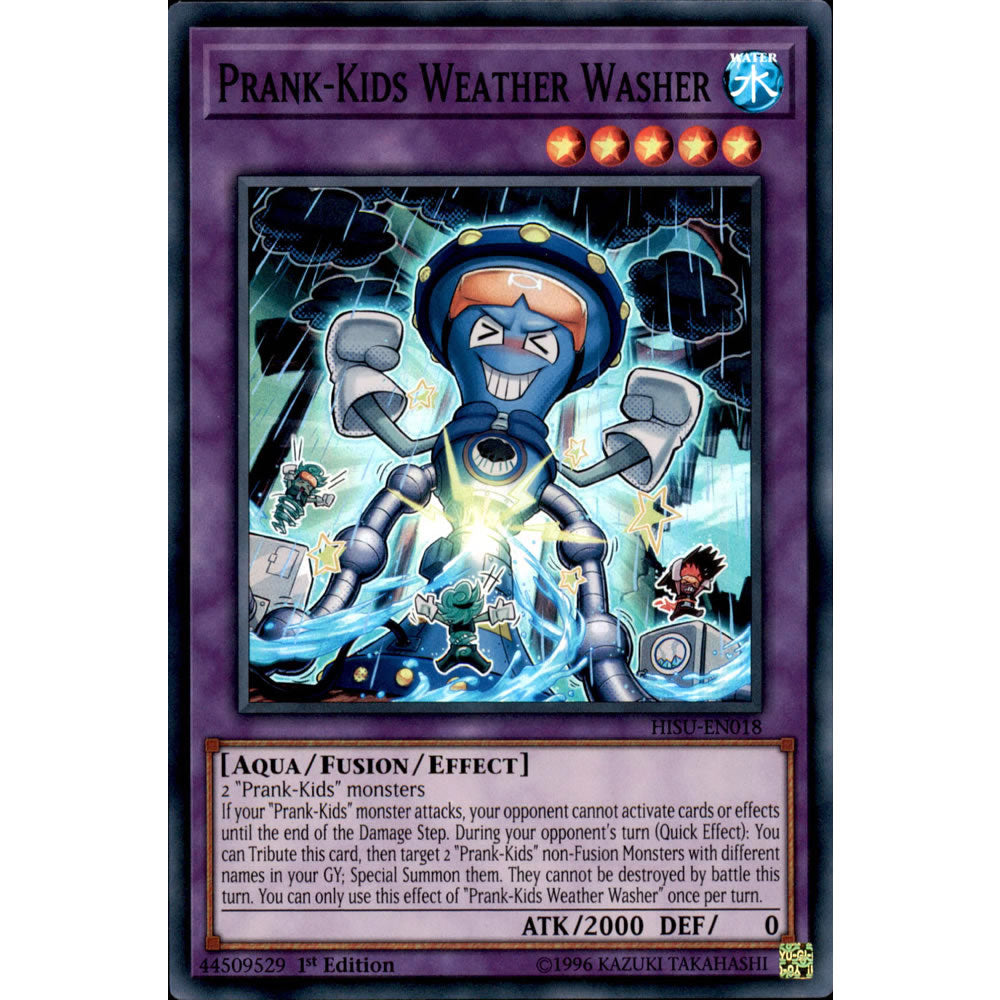 Prank-Kids Weather Washer HISU-EN018 Yu-Gi-Oh! Card from the Hidden Summoners Set