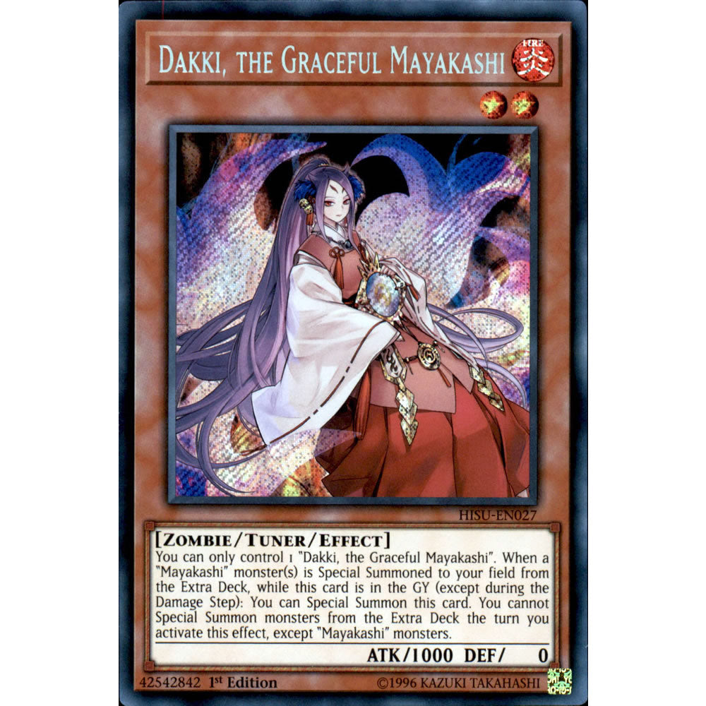 Dakki, the Graceful Mayakashi HISU-EN027 Yu-Gi-Oh! Card from the Hidden Summoners Set