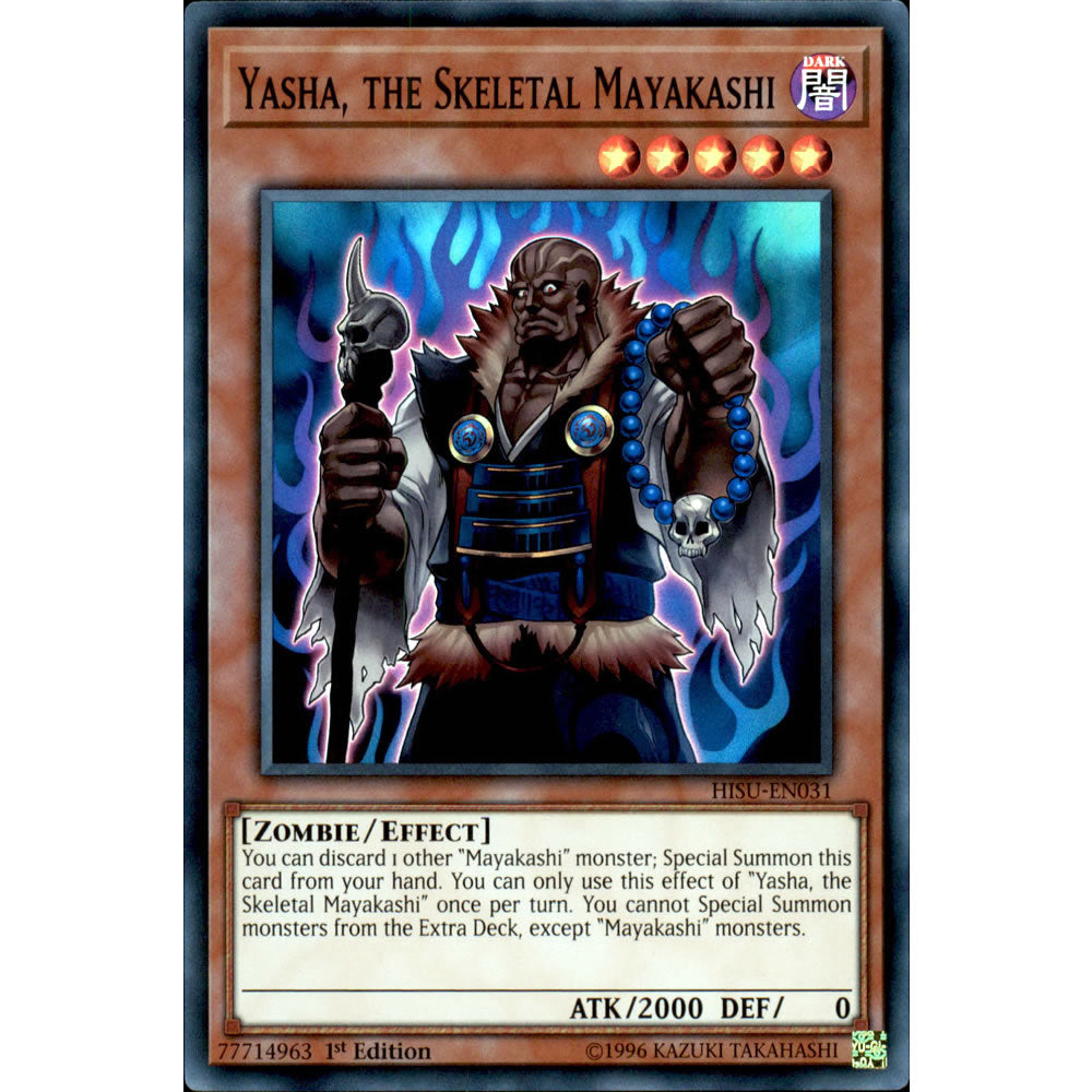Yasha, the Skeletal Mayakashi HISU-EN031 Yu-Gi-Oh! Card from the Hidden Summoners Set