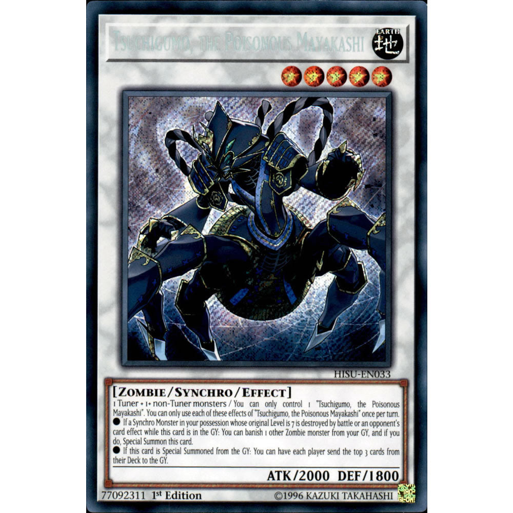 Tsuchigumo, the Poisonous Mayakashi HISU-EN033 Yu-Gi-Oh! Card from the Hidden Summoners Set