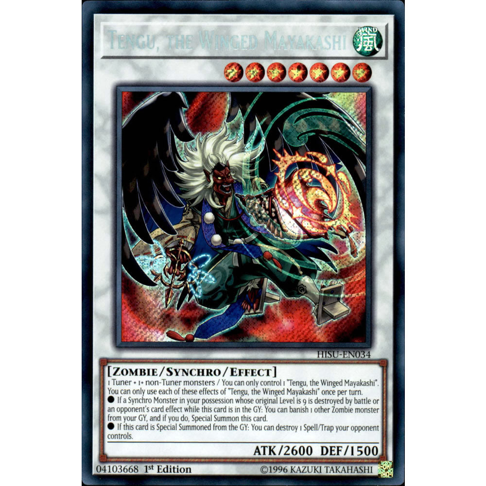 Tengu, the Winged Mayakashi HISU-EN034 Yu-Gi-Oh! Card from the Hidden Summoners Set