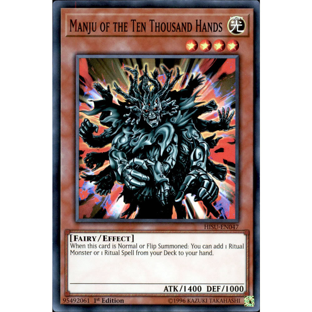 Manju of the Ten Thousand Hands HISU-EN047 Yu-Gi-Oh! Card from the Hidden Summoners Set