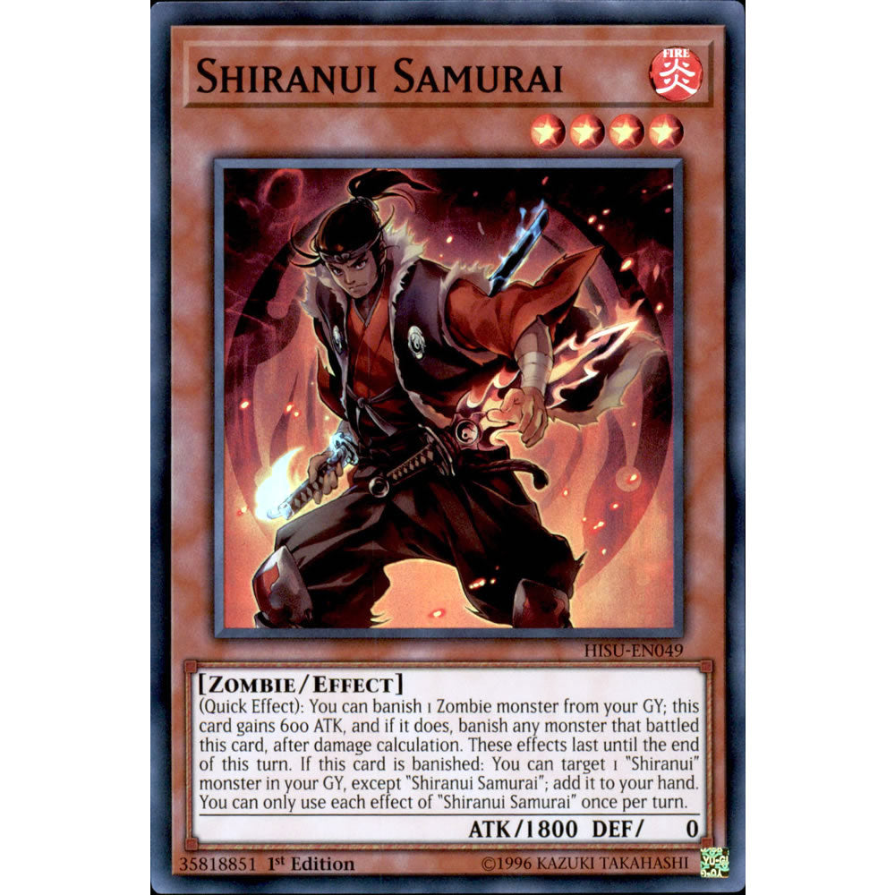 Shiranui Samurai HISU-EN049 Yu-Gi-Oh! Card from the Hidden Summoners Set