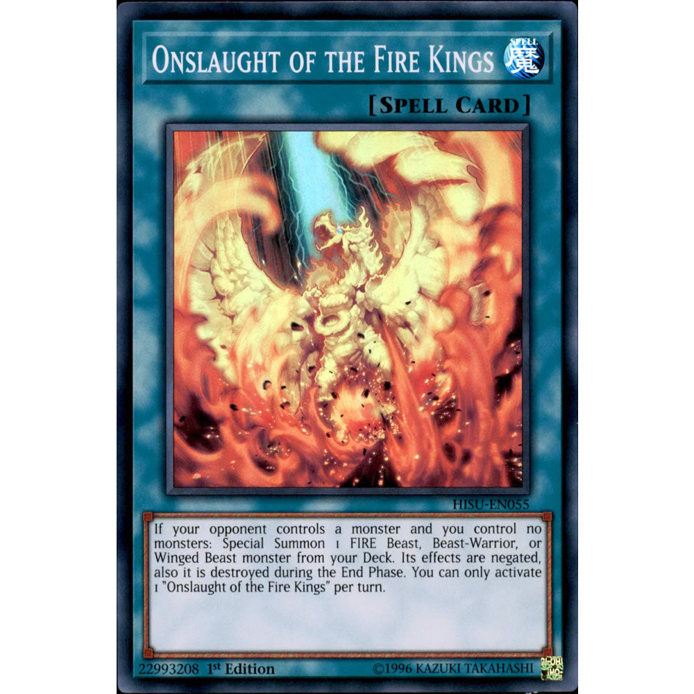 Onslaught of the Fire Kings HISU-EN055 Yu-Gi-Oh! Card from the Hidden Summoners Set