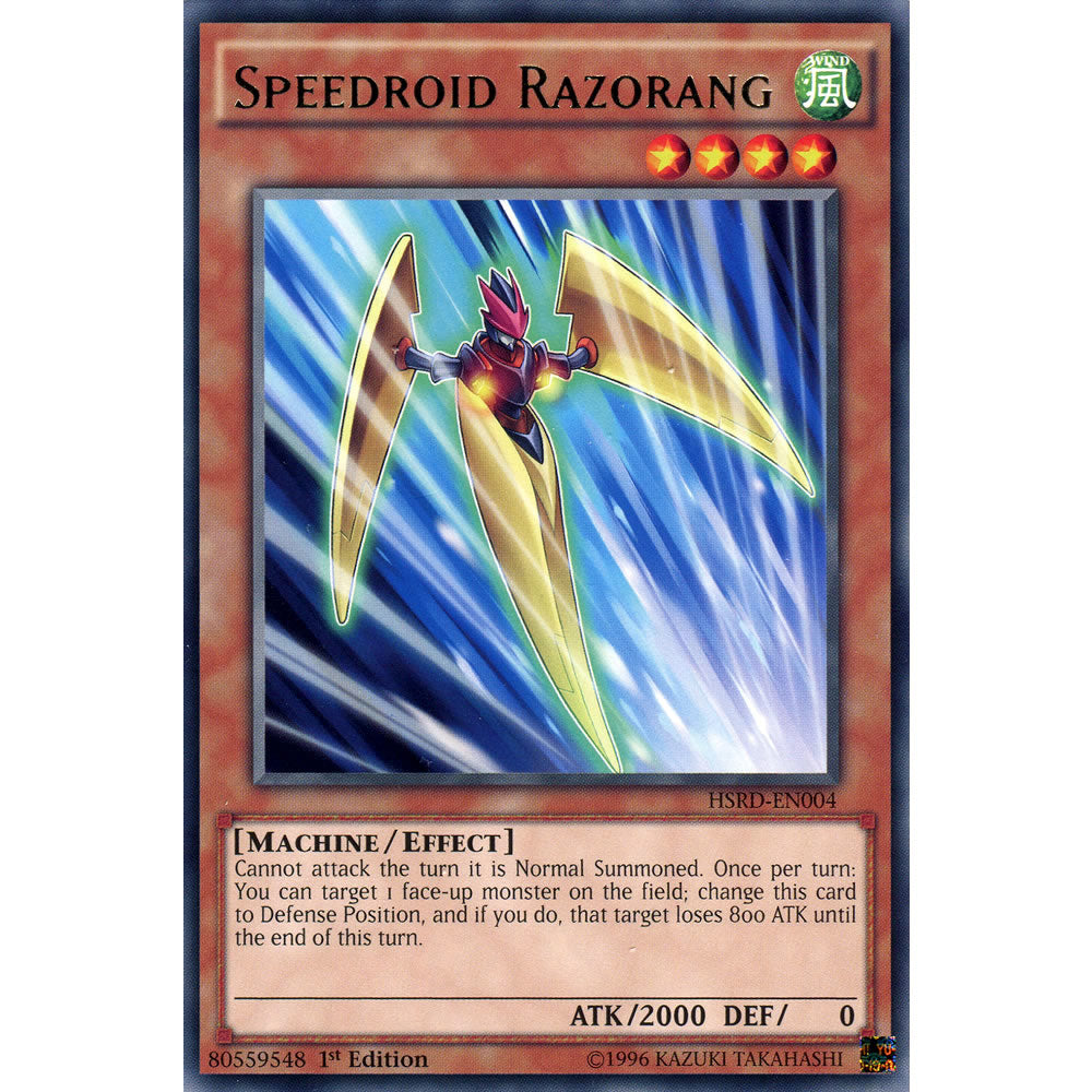 Speedroid Razorang HSRD-EN004 Yu-Gi-Oh! Card from the High-Speed Riders Set