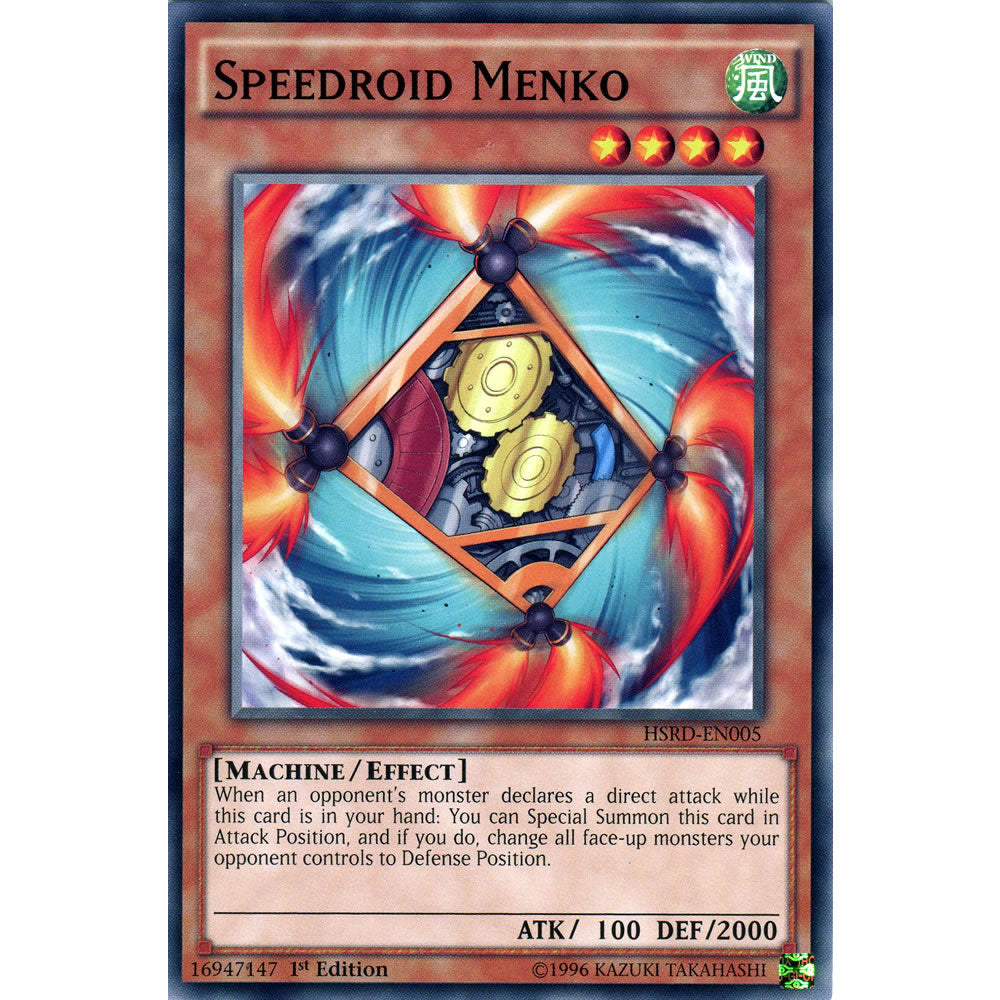 Speedroid Menko HSRD-EN005 Yu-Gi-Oh! Card from the High-Speed Riders Set