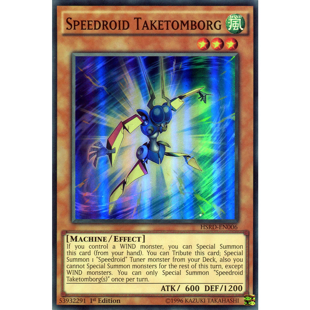 Speedroid Taketomborg HSRD-EN006 Yu-Gi-Oh! Card from the High-Speed Riders Set