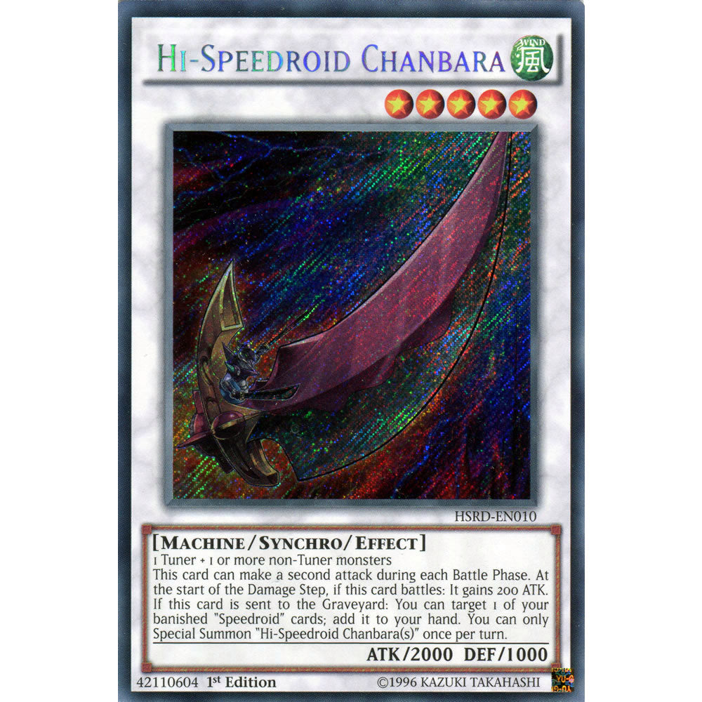 Hi-Speedroid Chanbara HSRD-EN010 Yu-Gi-Oh! Card from the High-Speed Riders Set