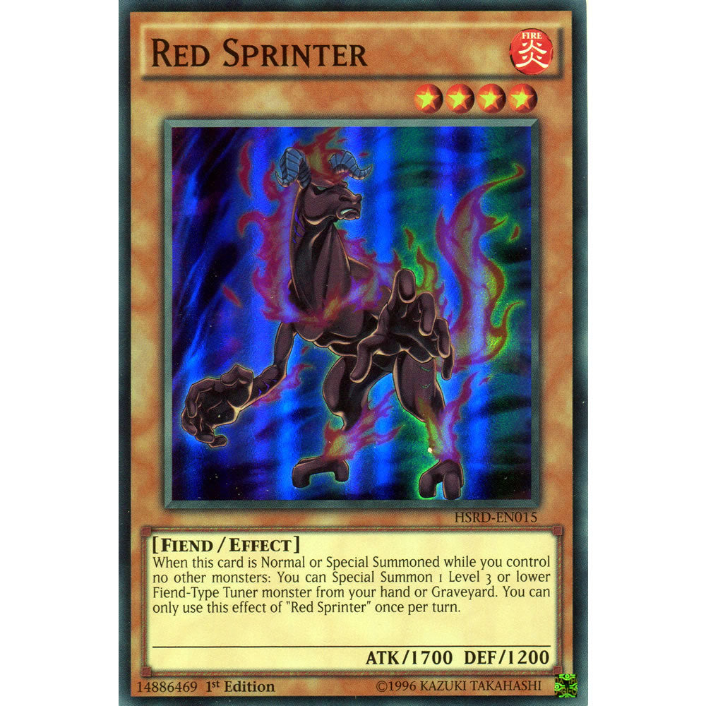 Red Sprinter HSRD-EN015 Yu-Gi-Oh! Card from the High-Speed Riders Set