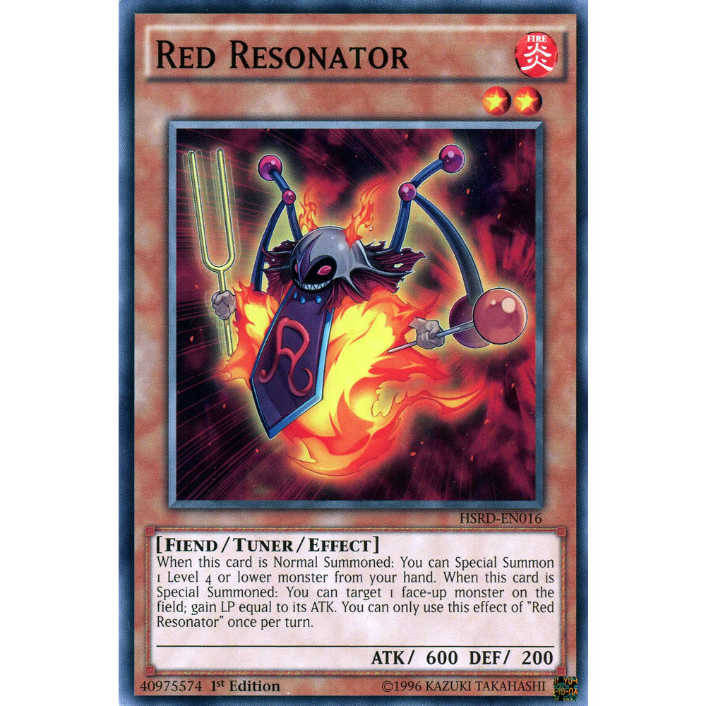Red Resonator HSRD-EN016 Yu-Gi-Oh! Card from the High-Speed Riders Set
