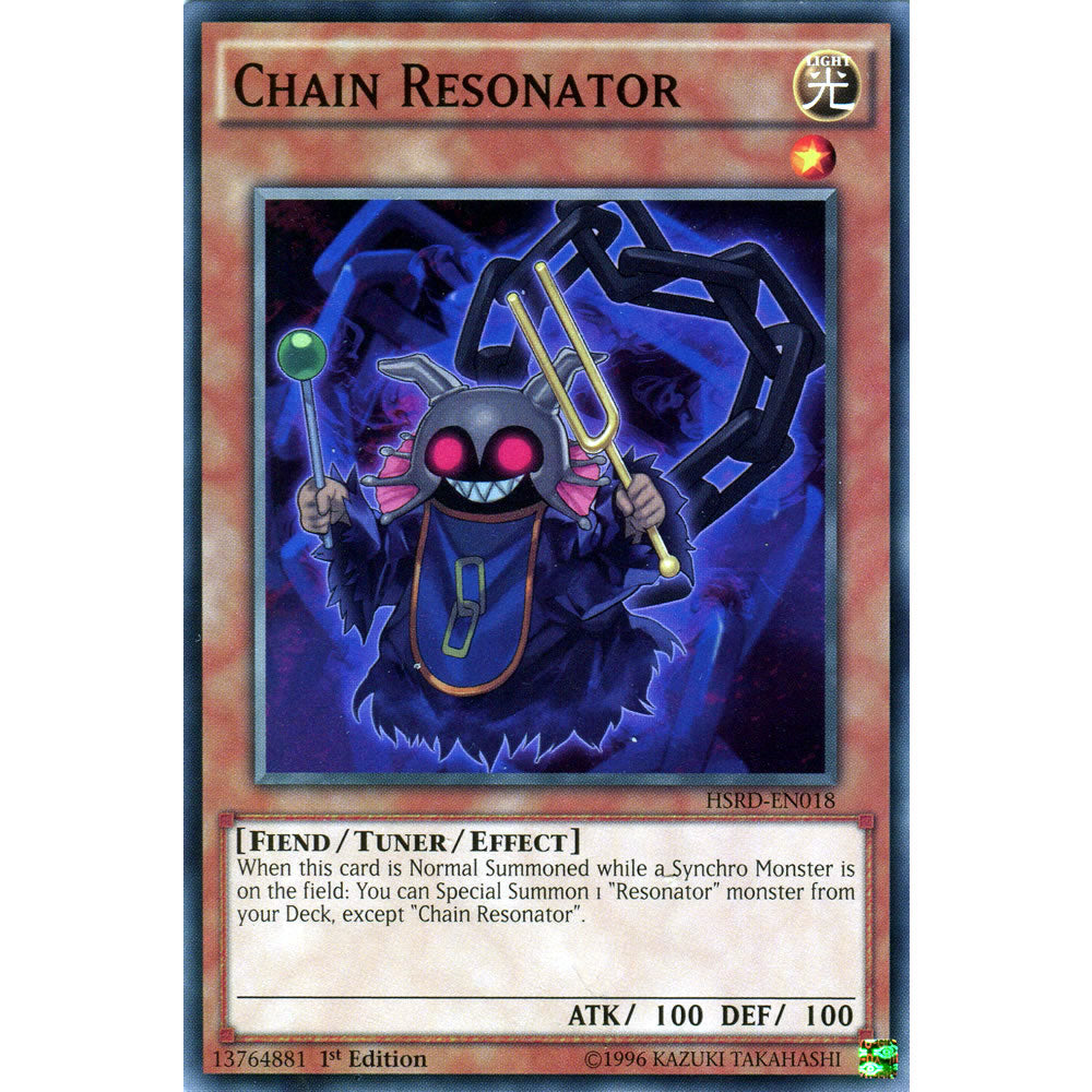 Chain Resonator HSRD-EN018 Yu-Gi-Oh! Card from the High-Speed Riders Set