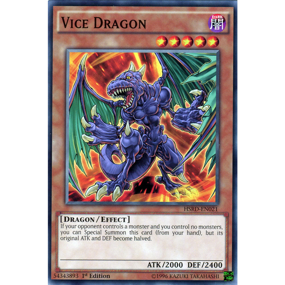 Vice Dragon HSRD-EN021 Yu-Gi-Oh! Card from the High-Speed Riders Set