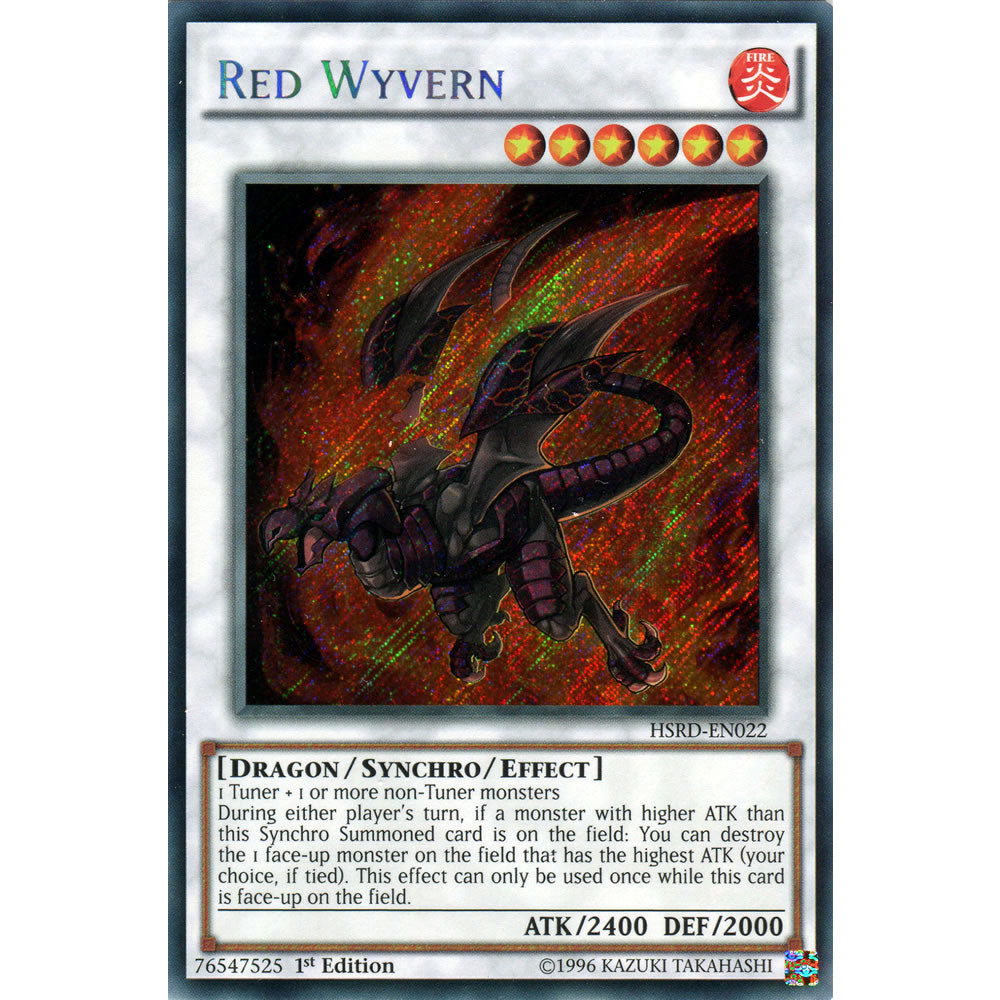 Red Wyvern HSRD-EN022 Yu-Gi-Oh! Card from the High-Speed Riders Set