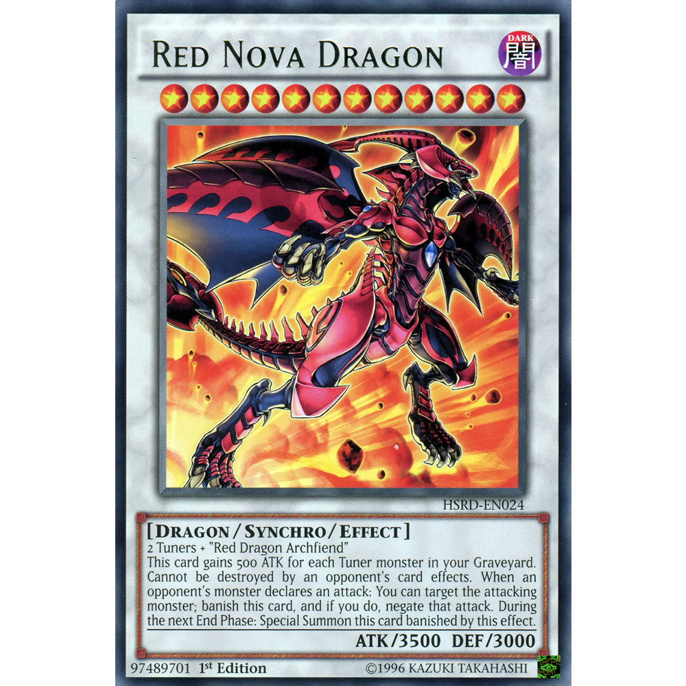 Red Nova Dragon HSRD-EN024 Yu-Gi-Oh! Card from the High-Speed Riders Set