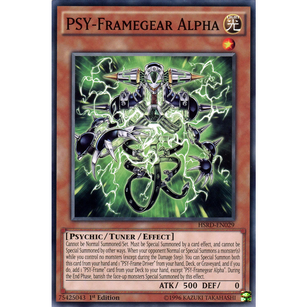 PSY-Framegear Alpha HSRD-EN029 Yu-Gi-Oh! Card from the High-Speed Riders Set