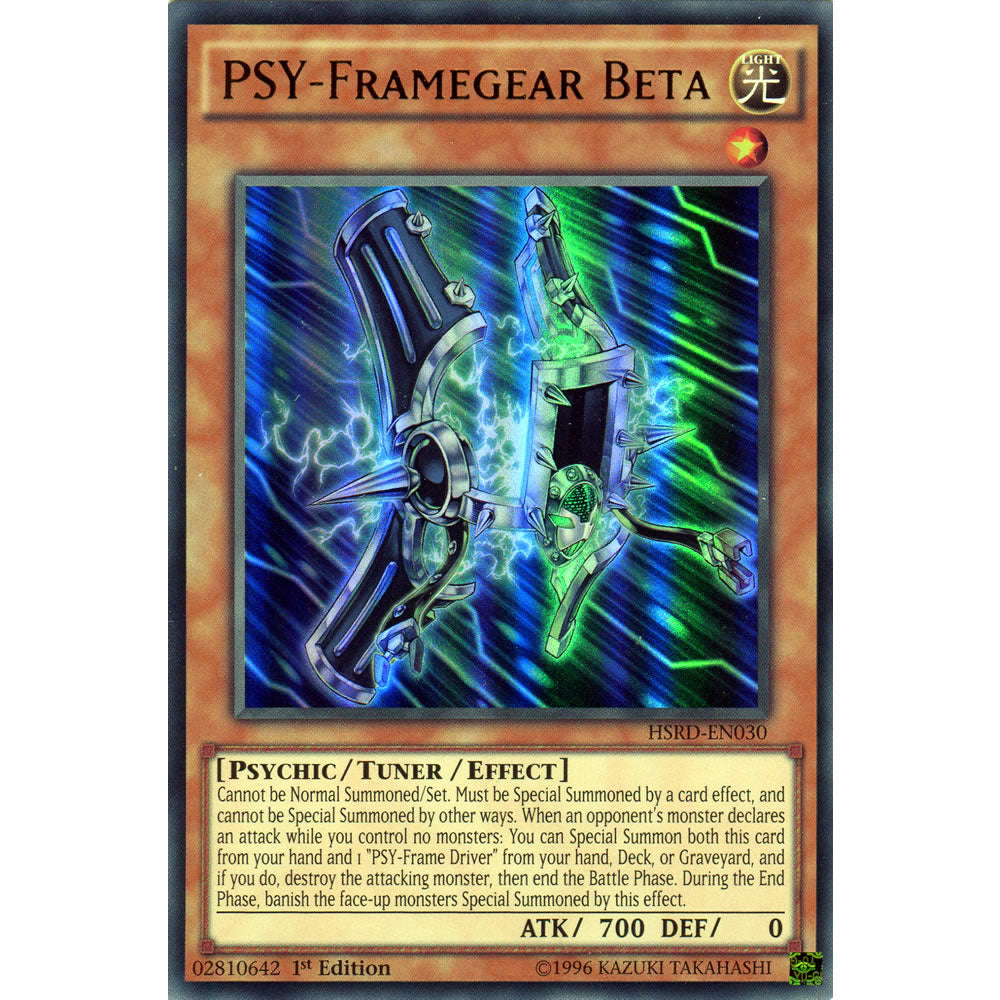 PSY-Framegear Beta HSRD-EN030 Yu-Gi-Oh! Card from the High-Speed Riders Set