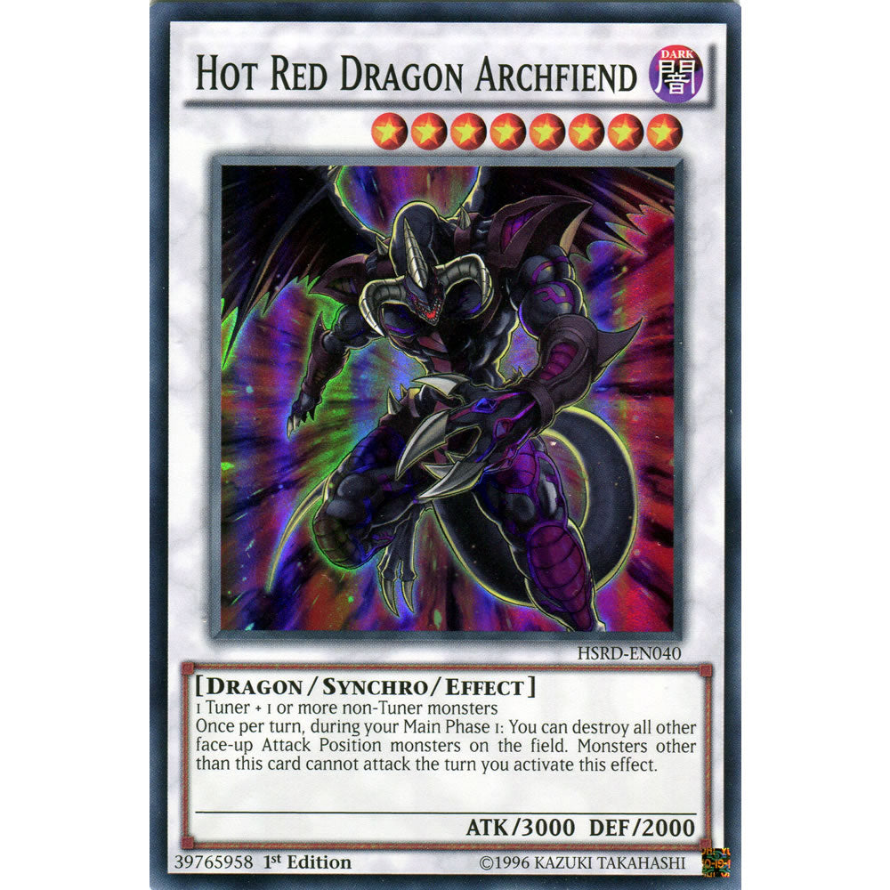 Hot Red Dragon Archfiend HSRD-EN040 Yu-Gi-Oh! Card from the High-Speed Riders Set