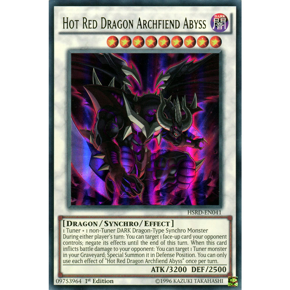 Hot Red Dragon Archfiend Abyss HSRD-EN041 Yu-Gi-Oh! Card from the High-Speed Riders Set