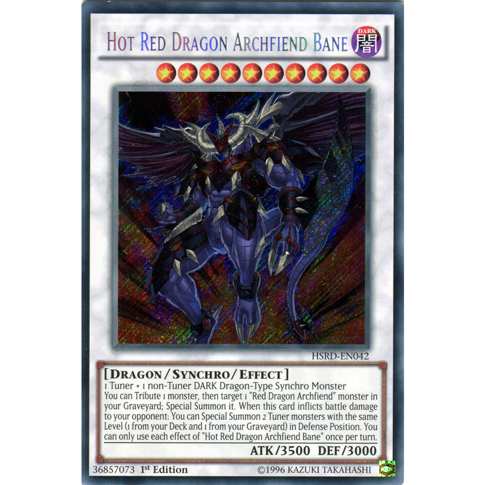 Hot Red Dragon Archfiend Bane HSRD-EN042 Yu-Gi-Oh! Card from the High-Speed Riders Set