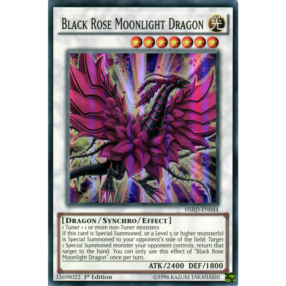 Black Rose Moonlight Dragon HSRD-EN044 Yu-Gi-Oh! Card from the High-Speed Riders Set