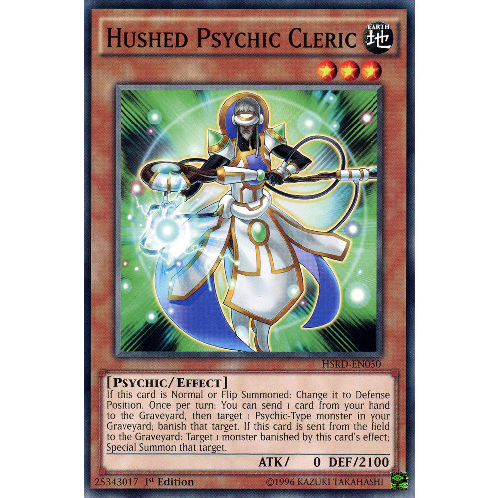Hushed Psychic Cleric HSRD-EN050 Yu-Gi-Oh! Card from the High-Speed Riders Set