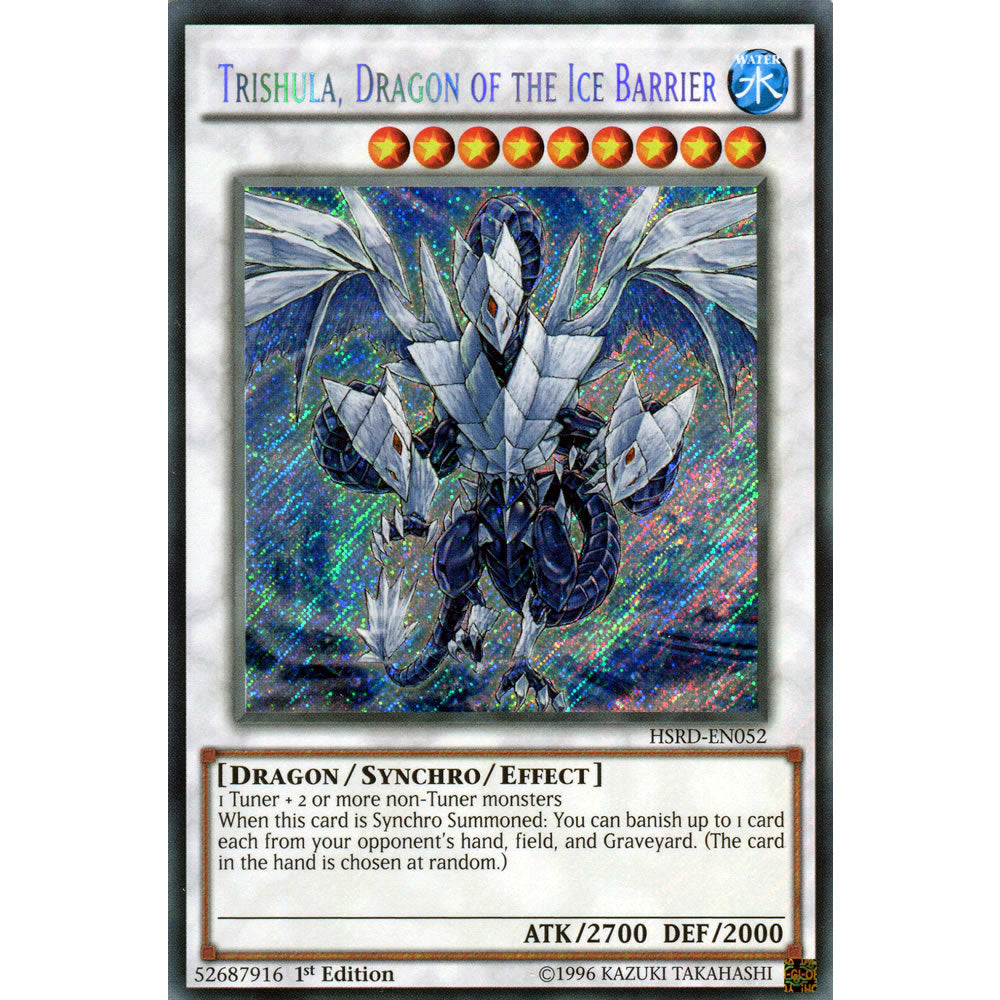 Trishula, Dragon of the Ice Barrier HSRD-EN052 Yu-Gi-Oh! Card from the High-Speed Riders Set