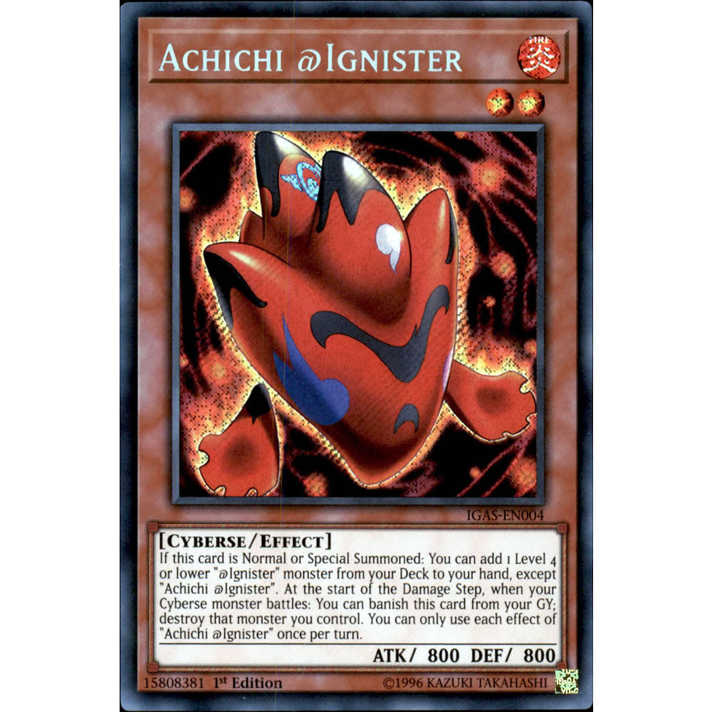 Achichi @Ignister IGAS-EN004 Yu-Gi-Oh! Card from the Ignition Assault Set