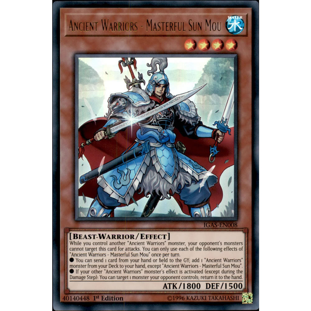 Ancient Warriors - Masterful Sun Mou IGAS-EN008 Yu-Gi-Oh! Card from the Ignition Assault Set