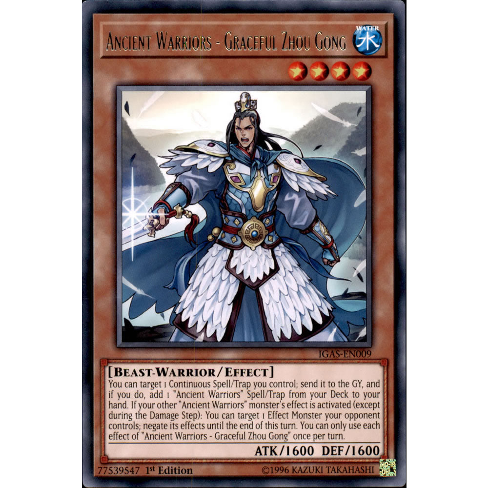 Ancient Warriors - Graceful Zhou Gong IGAS-EN009 Yu-Gi-Oh! Card from the Ignition Assault Set