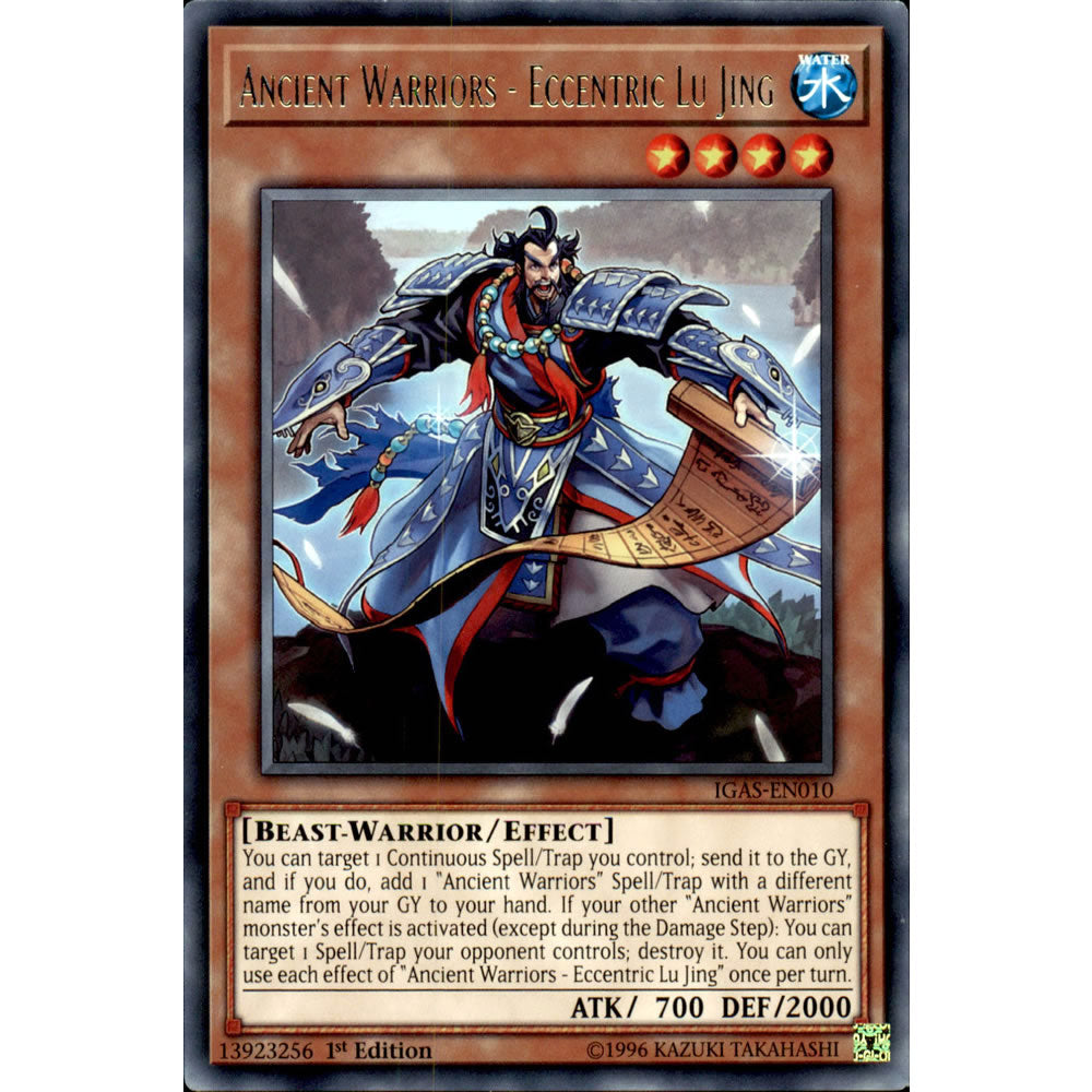 Ancient Warriors - Eccentric Lu Jing IGAS-EN010 Yu-Gi-Oh! Card from the Ignition Assault Set