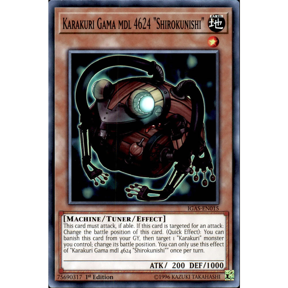 Karakuri Gama mdl 4624 Shirokunishi IGAS-EN015 Yu-Gi-Oh! Card from the Ignition Assault Set