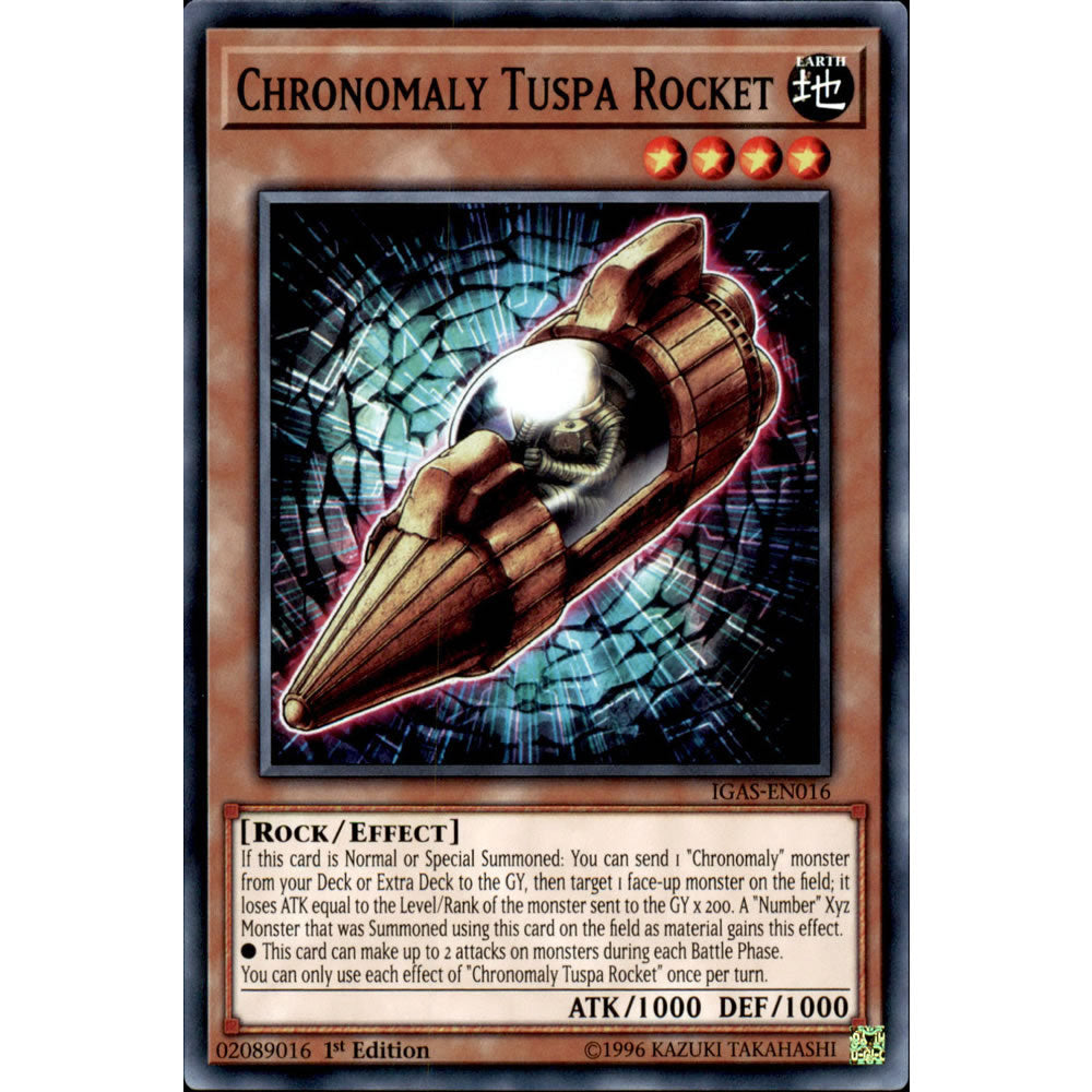Chronomaly Tuspa Rocket IGAS-EN016 Yu-Gi-Oh! Card from the Ignition Assault Set