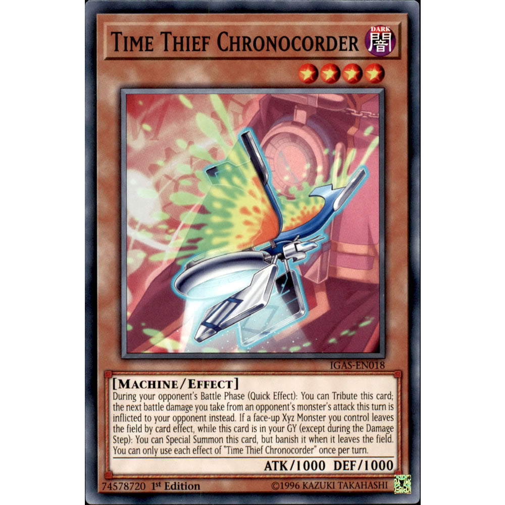 Time Thief Chronocorder IGAS-EN018 Yu-Gi-Oh! Card from the Ignition Assault Set