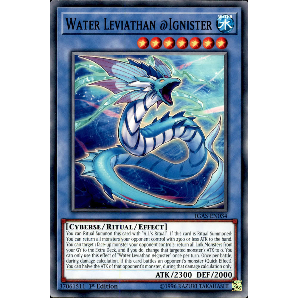 Water Leviathan @Ignister IGAS-EN034 Yu-Gi-Oh! Card from the Ignition Assault Set