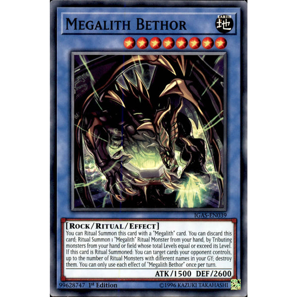 Yu-Gi-Oh! TCG Card: Megalith Bethor - IGAS-EN039 - Common - 1st Edition - View #9