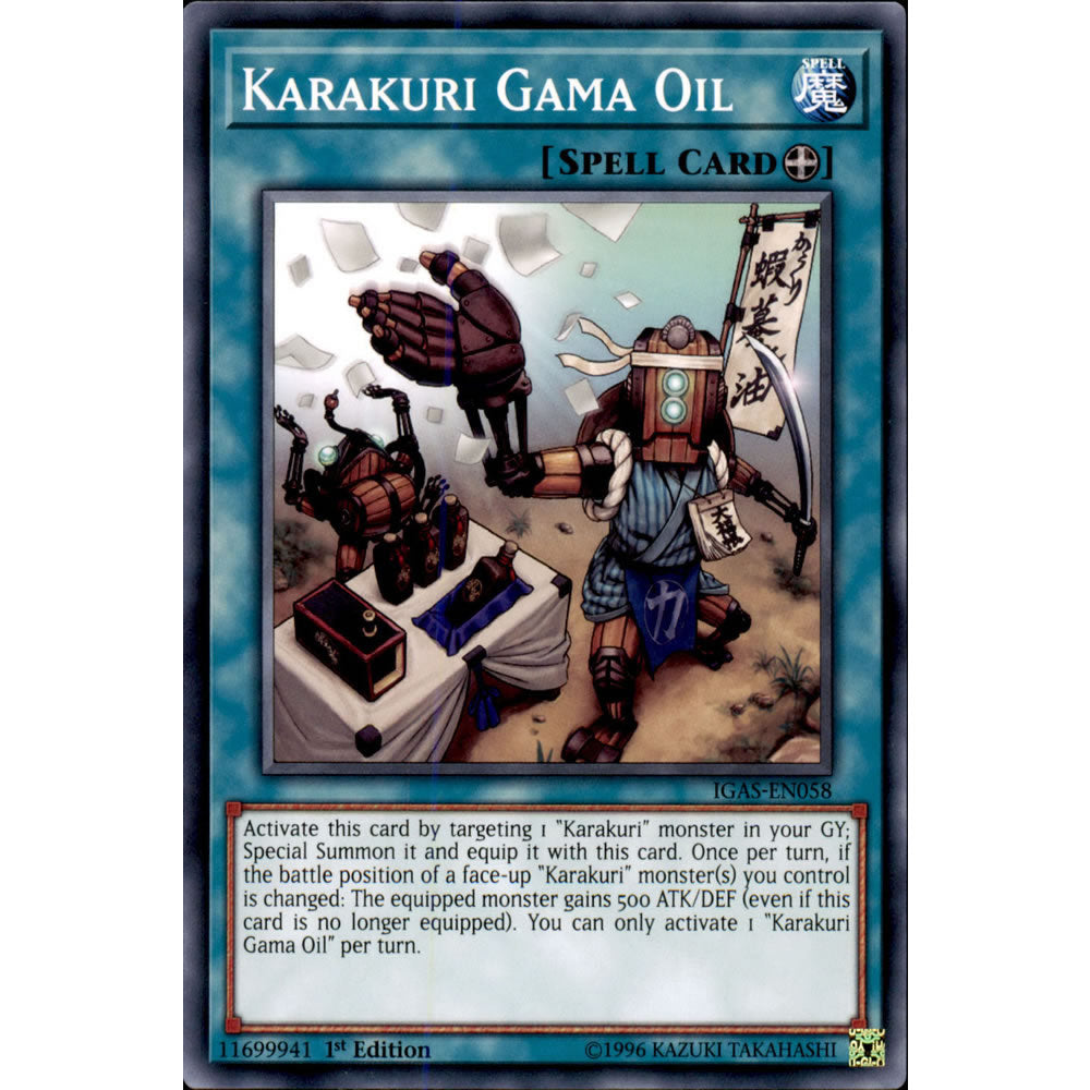 Karakuri Gama Oil IGAS-EN058 Yu-Gi-Oh! Card from the Ignition Assault Set
